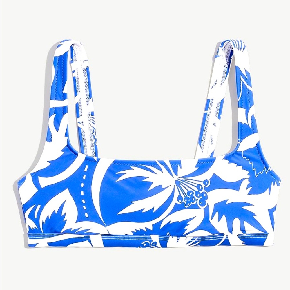 Madewell bikini bralette blue and white xs